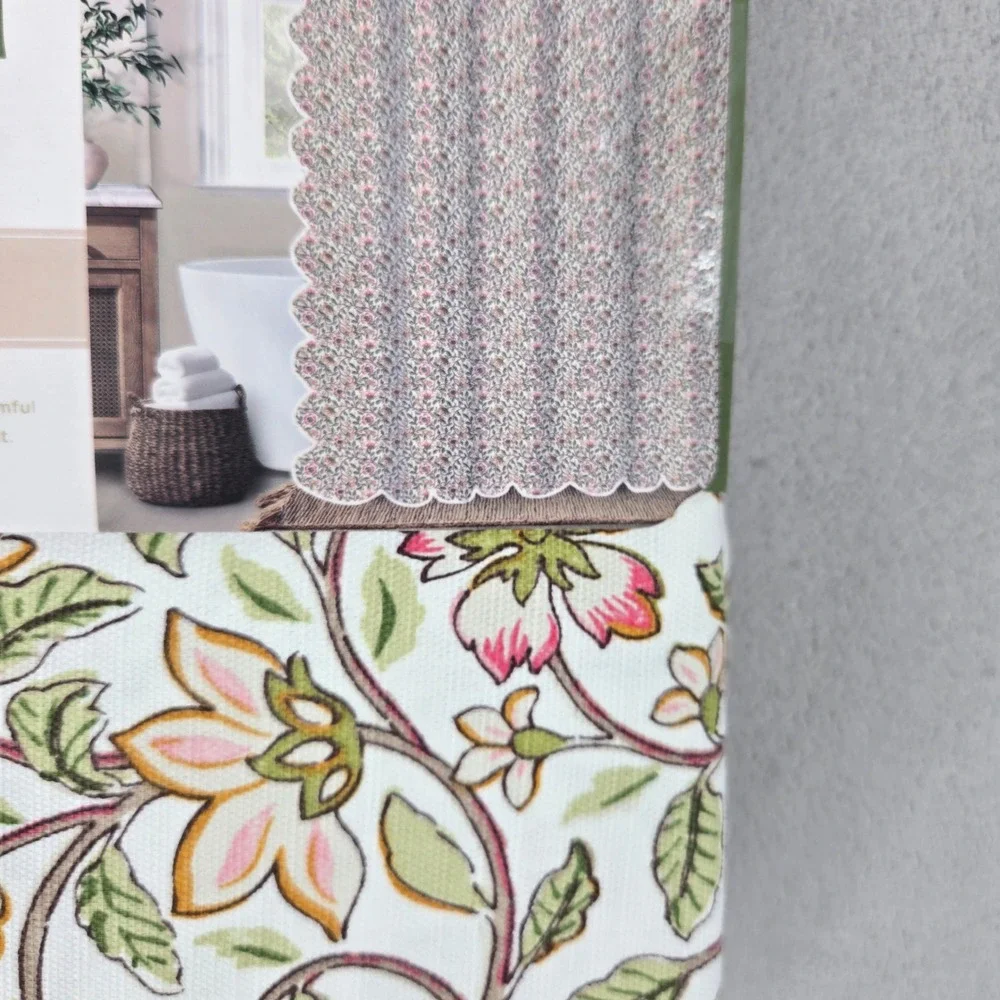 Studio Montrose New 72x72 Shower Curtain Floral Scalloped Cottagecore